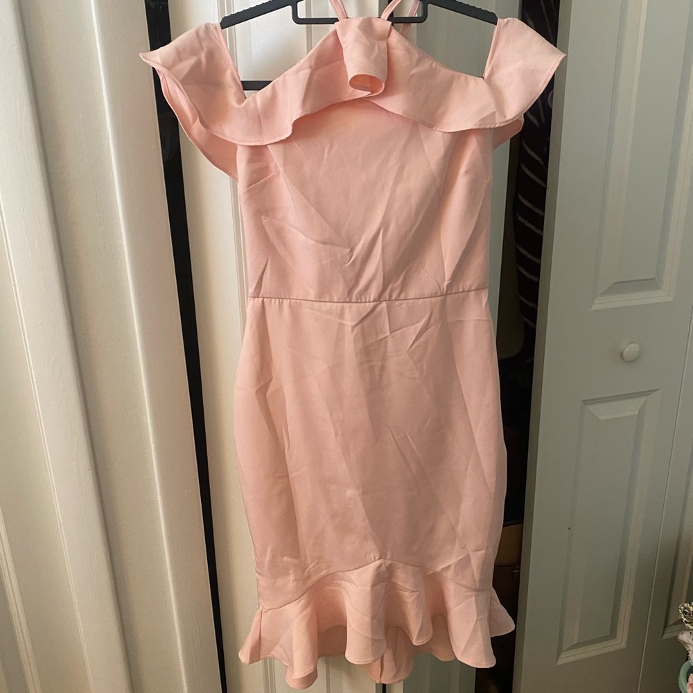 by the way. Pale Pink Satin Slip Dress